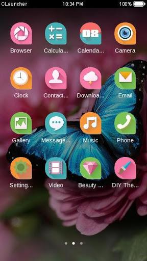 Blue Butterfly Theme - Image screenshot of android app