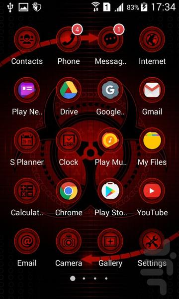 Red cool Theme - Image screenshot of android app
