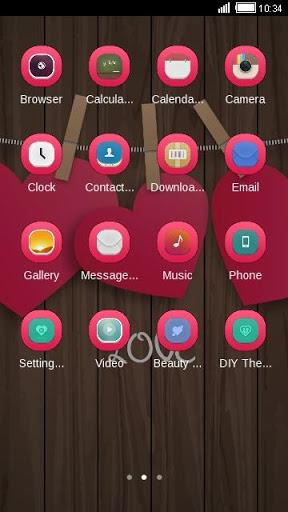 Romantic Red Heart Love Theme - Image screenshot of android app