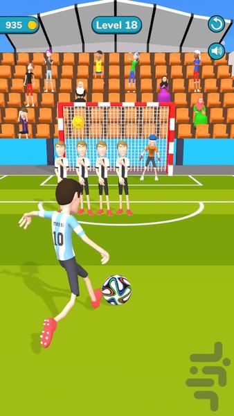 فوتبال ضربه آزاد : فینال جام جهانی - Gameplay image of android game