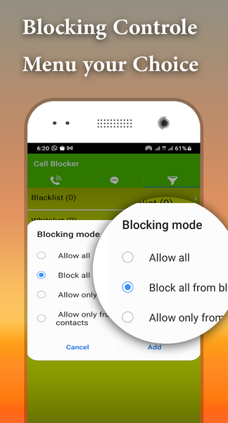 Call Blocker - Blacklist - عکس برنامه موبایلی اندروید