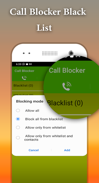 Call Blocker - Blacklist - عکس برنامه موبایلی اندروید