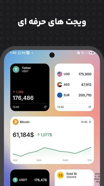 قیمت طلا - عکس برنامه موبایلی اندروید