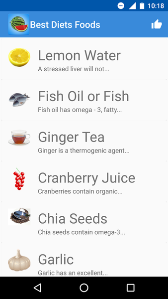 Healthy Diet Foods - Image screenshot of android app