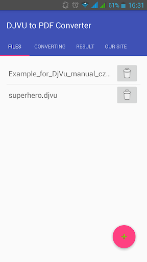 DjVU to PDF converter - Image screenshot of android app