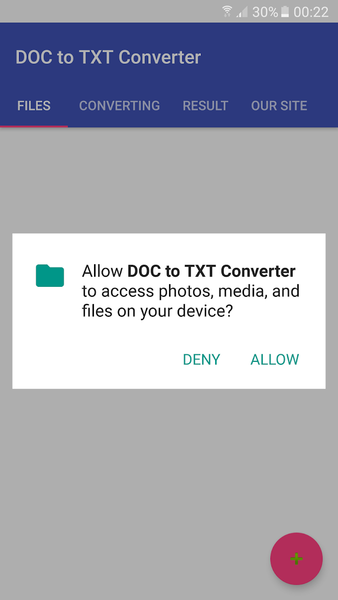 DOC to TXT converter - Image screenshot of android app