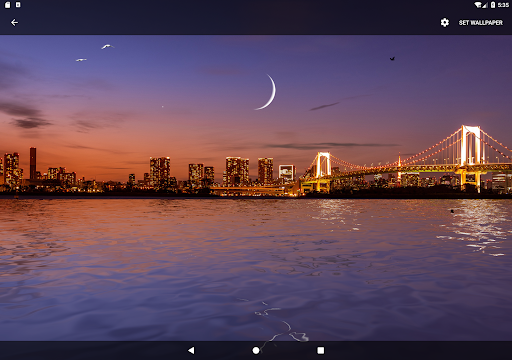 Moon Over Water Live Wallpaper - Image screenshot of android app