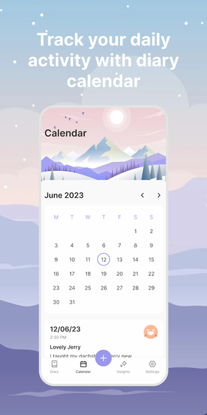 Diary, Daily Journal with Lock - عکس برنامه موبایلی اندروید