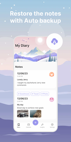 Diary, Daily Journal with Lock - عکس برنامه موبایلی اندروید