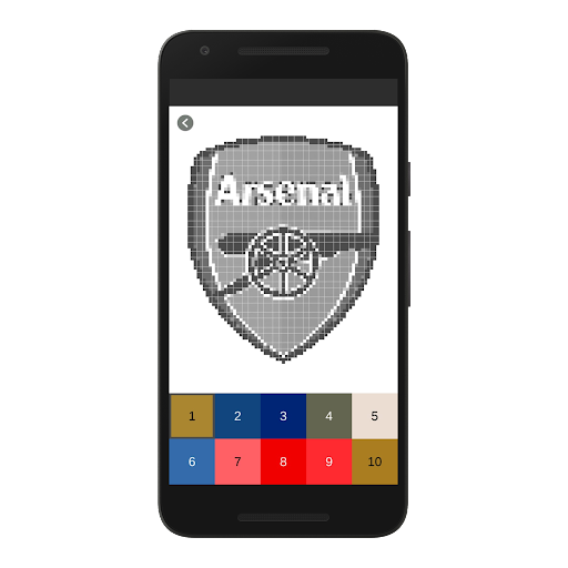 Pixel Art: Coloring logo's Football by Number - Image screenshot of android app