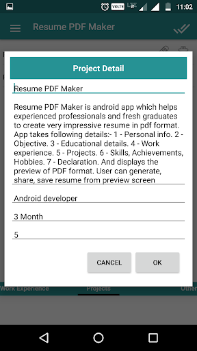 Resume PDF Maker / CV Builder - عکس برنامه موبایلی اندروید