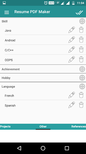 Resume PDF Maker / CV Builder - عکس برنامه موبایلی اندروید