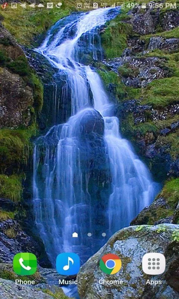 Amazing Blue Waterfall LWP - Image screenshot of android app