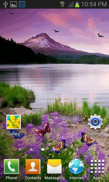 Beautiful Lake Butterfly LWP - Image screenshot of android app