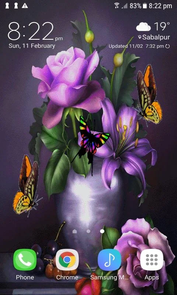 Butterflies Pot Live Wallpaper - Image screenshot of android app
