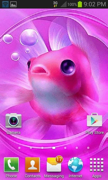 Cute Fish Live Wallpaper - Image screenshot of android app