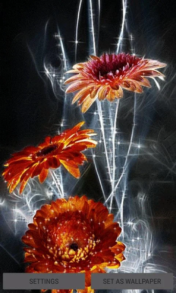 Lighting Flowers Live Wallpaper - عکس برنامه موبایلی اندروید