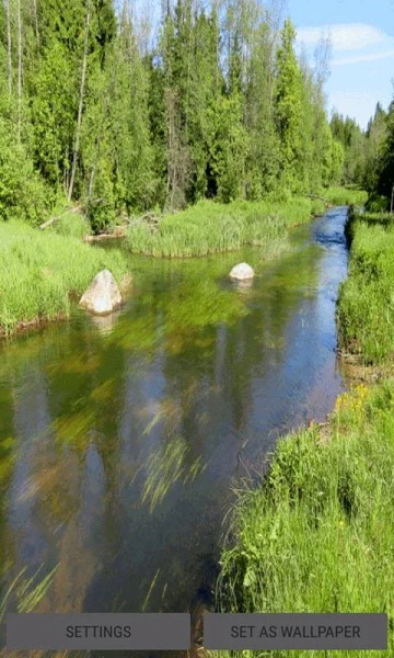 Nature Green River LWP - Image screenshot of android app