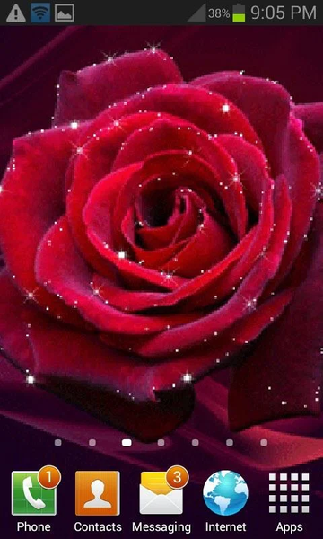 Red Rose Shine LWP - عکس برنامه موبایلی اندروید