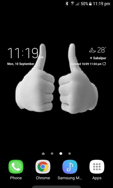 Thumbs Up Live Wallpaper - Image screenshot of android app