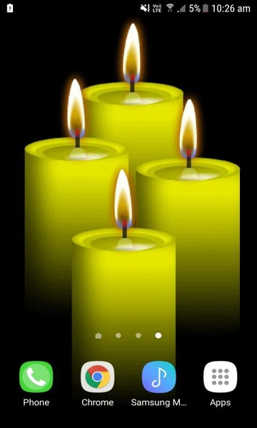 Yellow Candles Live Wallpaper - عکس برنامه موبایلی اندروید