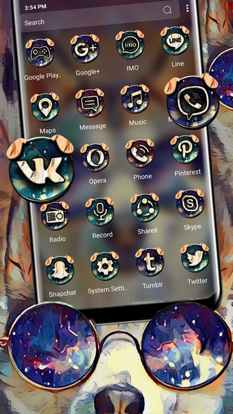 Husky Dog Theme - Image screenshot of android app