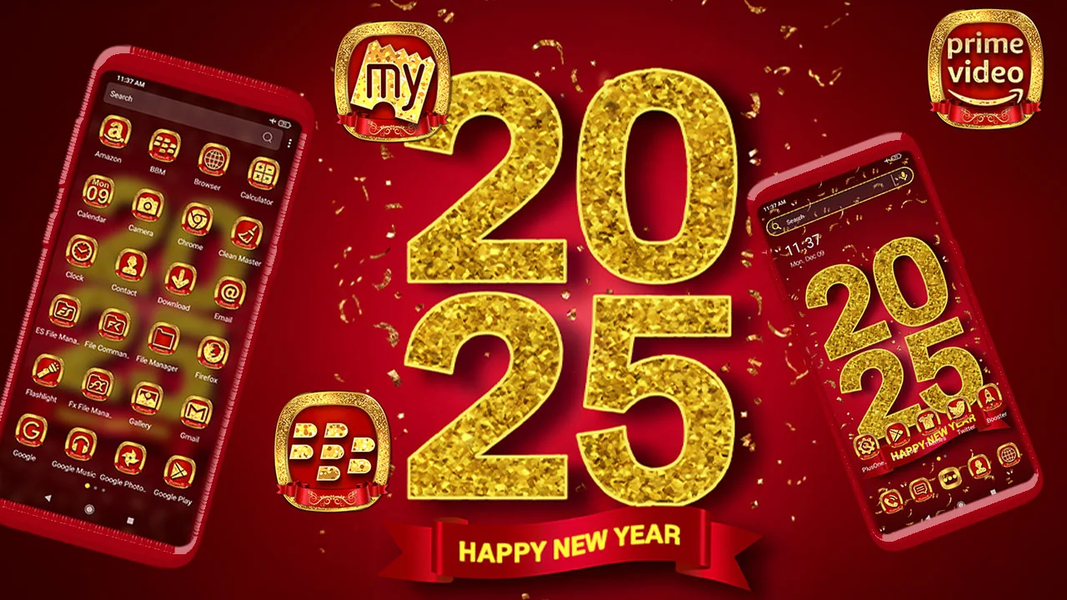 ۲۰۲۵ Happy NewYear Theme - عکس برنامه موبایلی اندروید