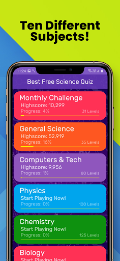 Ultimate Science Quiz 2023 - Gameplay image of android game