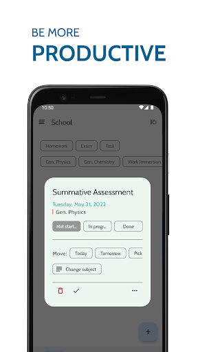 School - Plan Homework & Exams - Image screenshot of android app