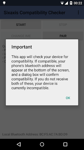 Sixaxis Compatibility Checker - Image screenshot of android app