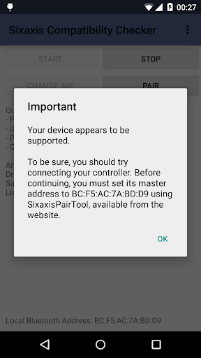 Sixaxis Compatibility Checker - Image screenshot of android app
