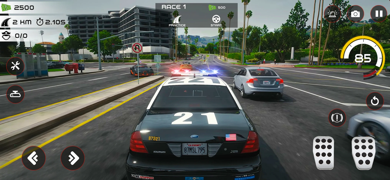 Highway Police Chase Simulator - Gameplay image of android game