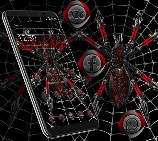 Dark Black Metal Spider Theme - عکس برنامه موبایلی اندروید