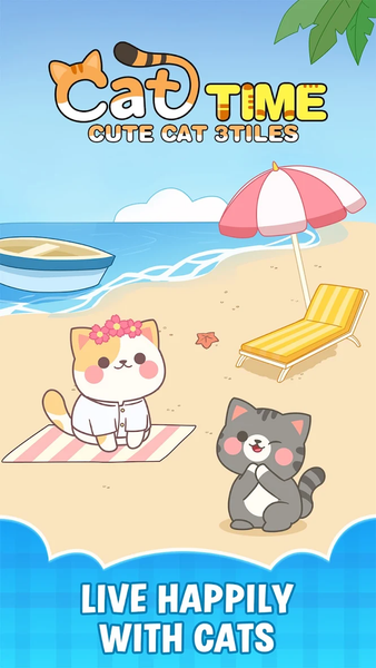 Cat Time : Cute Cat 3 Tiles - عکس برنامه موبایلی اندروید