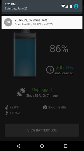 BatteryBot Battery Indicator - Image screenshot of android app