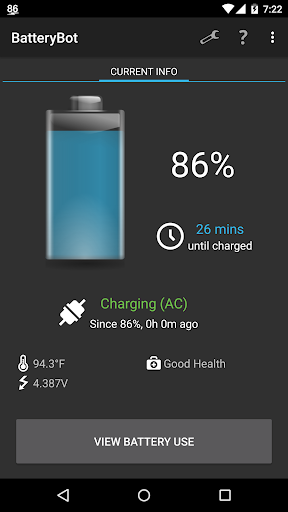 BatteryBot Battery Indicator - Image screenshot of android app