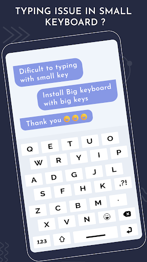 Big Keyboard : Large Keyboard Keys - عکس برنامه موبایلی اندروید