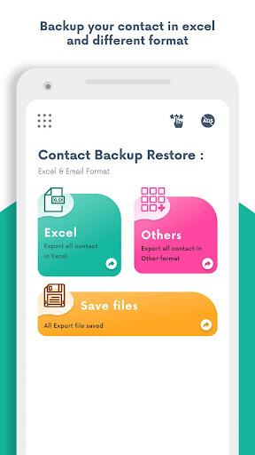 Contact Backup Restore : Excel & Email Format - عکس برنامه موبایلی اندروید