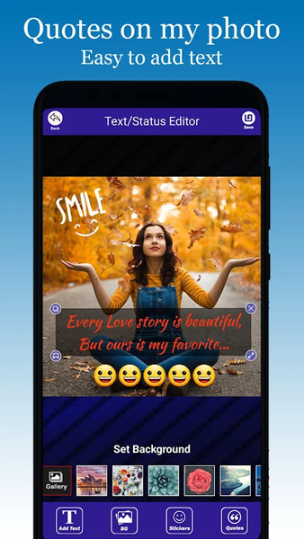 Quotes On My Pic Editor 2021 - Image screenshot of android app