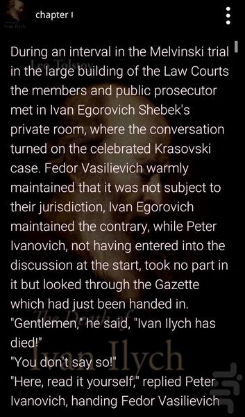 داستان انگلیسی مرگ ایوان ایلیچ - عکس برنامه موبایلی اندروید