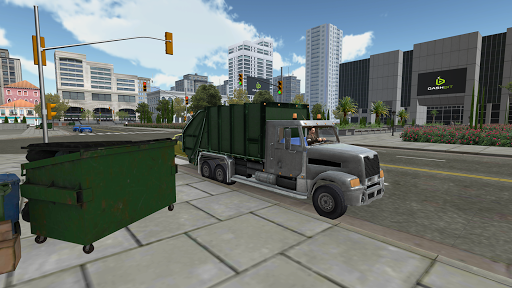 Trash Truck Simulator 2021 - Gameplay image of android game