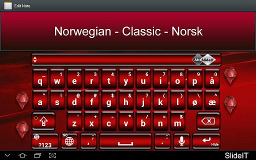 SlideIT Norwegian Classic Pack - عکس برنامه موبایلی اندروید