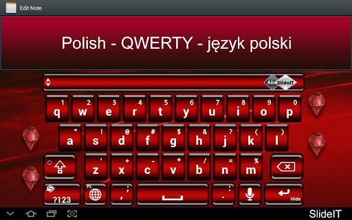 SlideIT Polish QWERTY Pack - عکس برنامه موبایلی اندروید