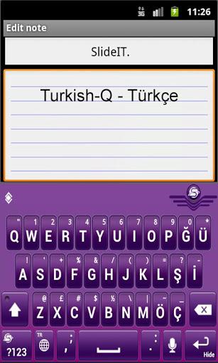SlideIT Turkish-Q Pack - Image screenshot of android app