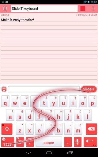 SlideIT Abstract Red Skin - Image screenshot of android app