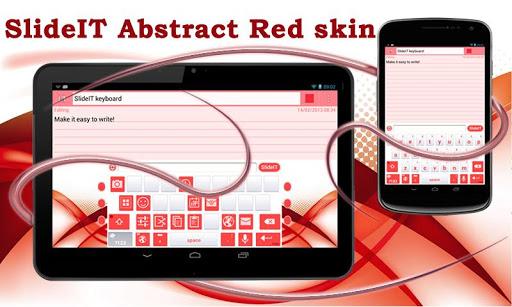 SlideIT Abstract Red Skin - عکس برنامه موبایلی اندروید