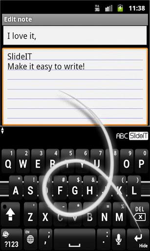 SlideIT Black Licorice Skin - Image screenshot of android app