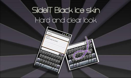 SlideIT Black Ice Skin - Image screenshot of android app