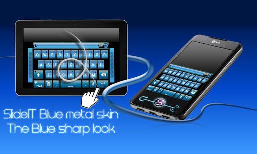 SlideIT Blue Metal Skin - Image screenshot of android app