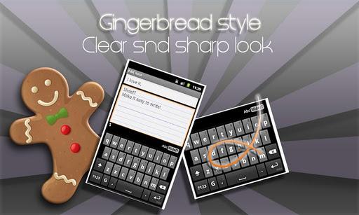 SlideIT Gingerbread Skin - عکس برنامه موبایلی اندروید